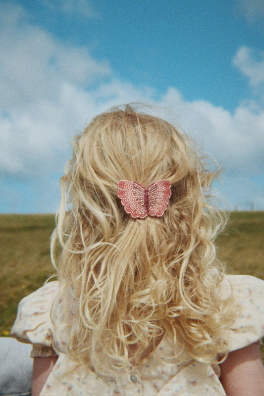 KS105300 BUTTERFLY BEADED HAIR CLIP