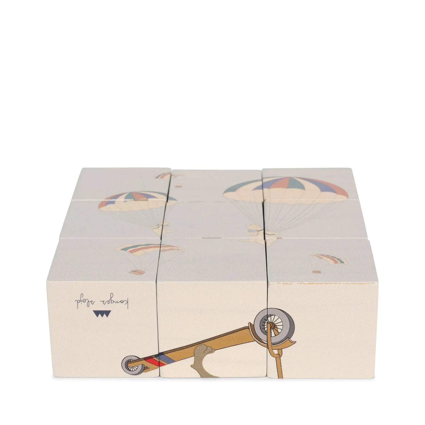 wooden block puzzle - multi color Konges Slojd