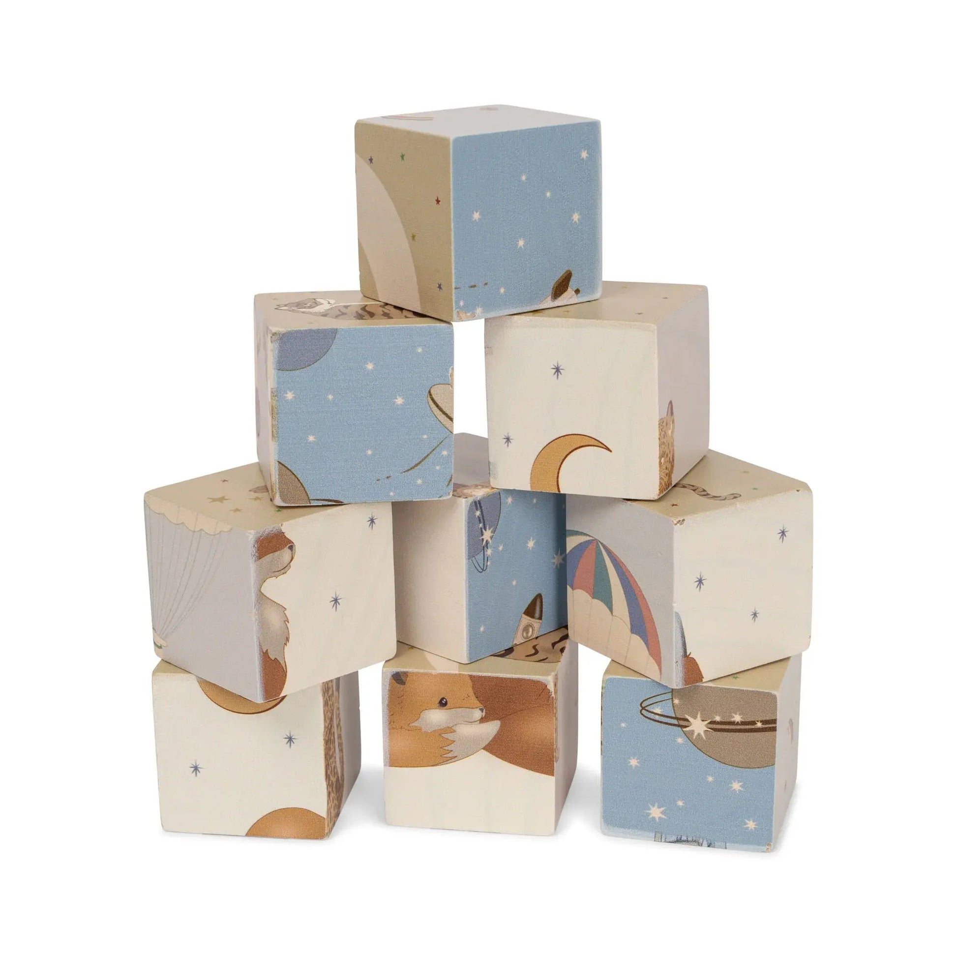 wooden block puzzle - multi color Konges Slojd