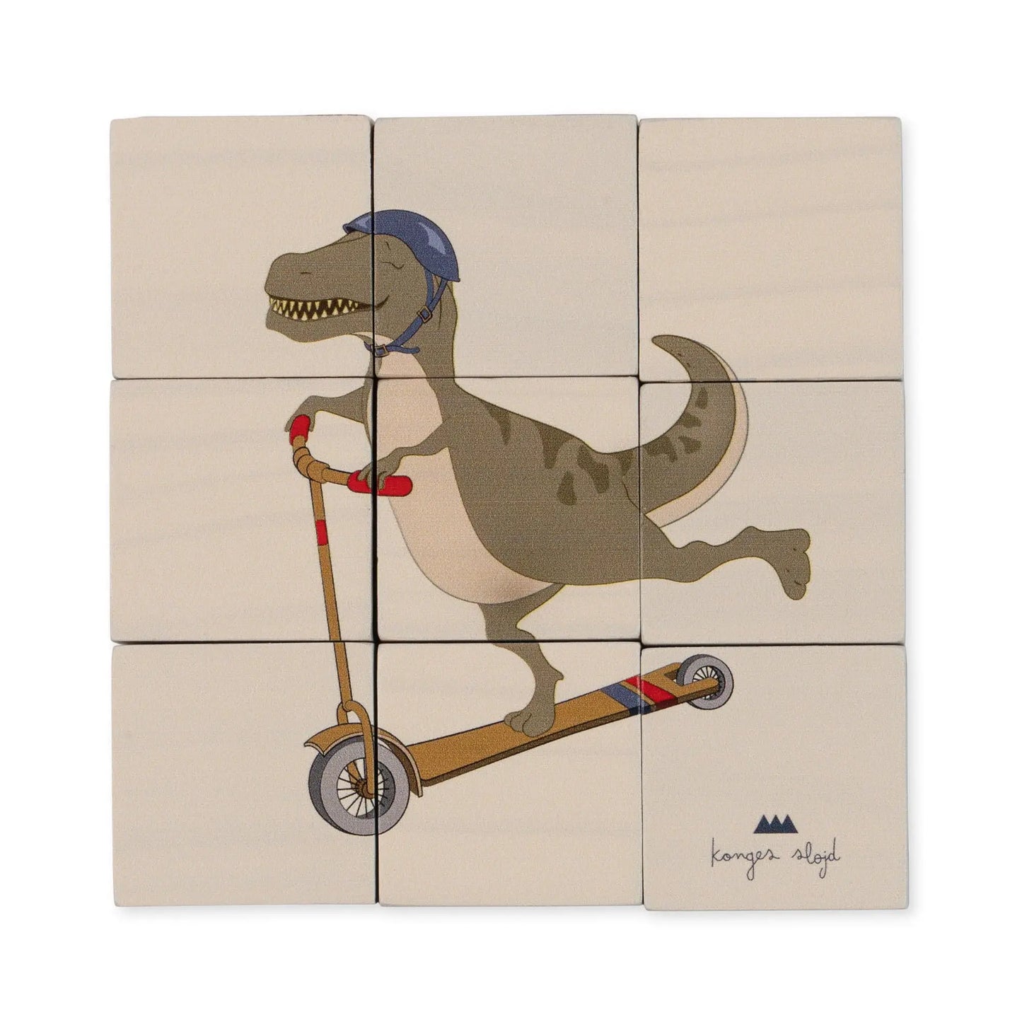 wooden block puzzle - multi color Konges Slojd