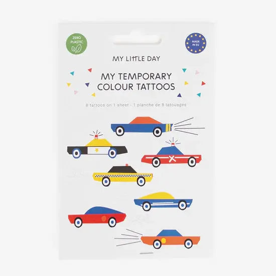 1 sheet of 8 car tattoos My Little Day