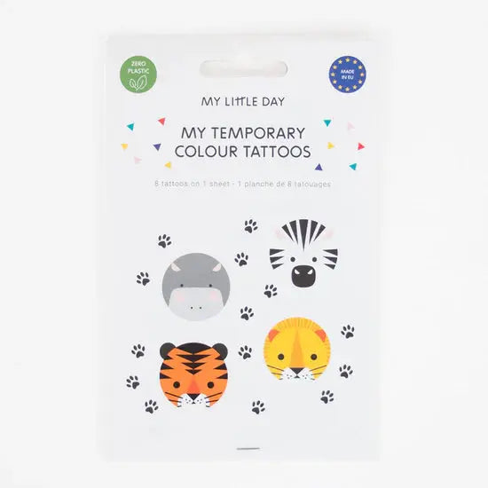 1 sheet of 8 safari tattoos My Little Day
