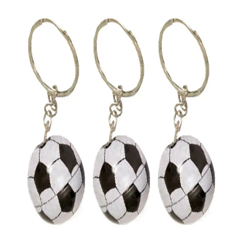12 Soccer ball keyrings cotillons Alsace