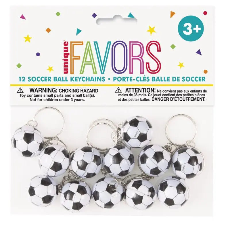 12 Soccer ball keyrings cotillons Alsace