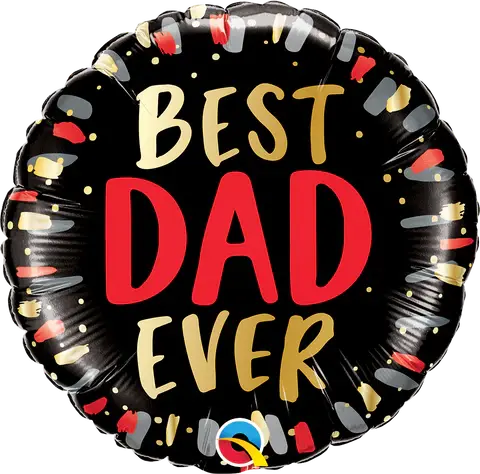 18" ROUND FOIL BEST DAD EVER #98428 - EACH (PKGD.) thepartyville