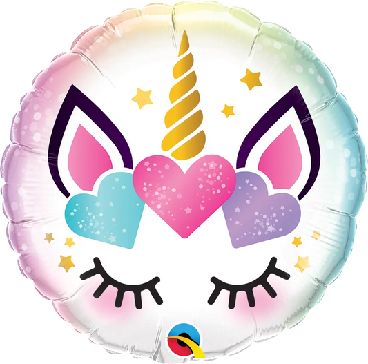 18" Unicorn Eyelashes Foil Balloon thepartyville