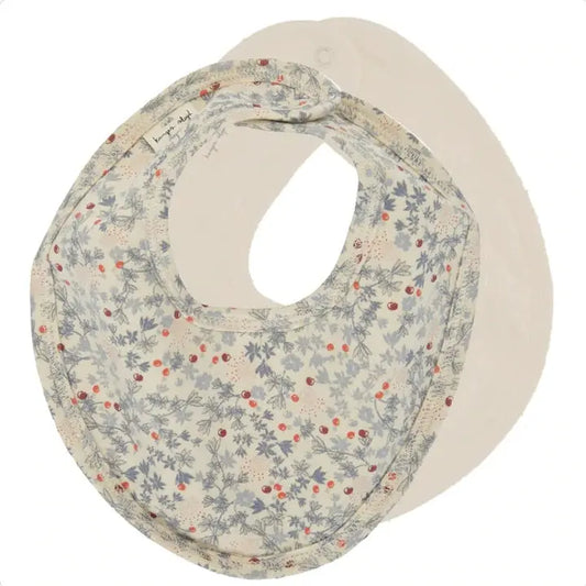 2 PACK BASIC BIB - ROSE HIP BLUE/BRAZILIAN SAND Konges Slojd