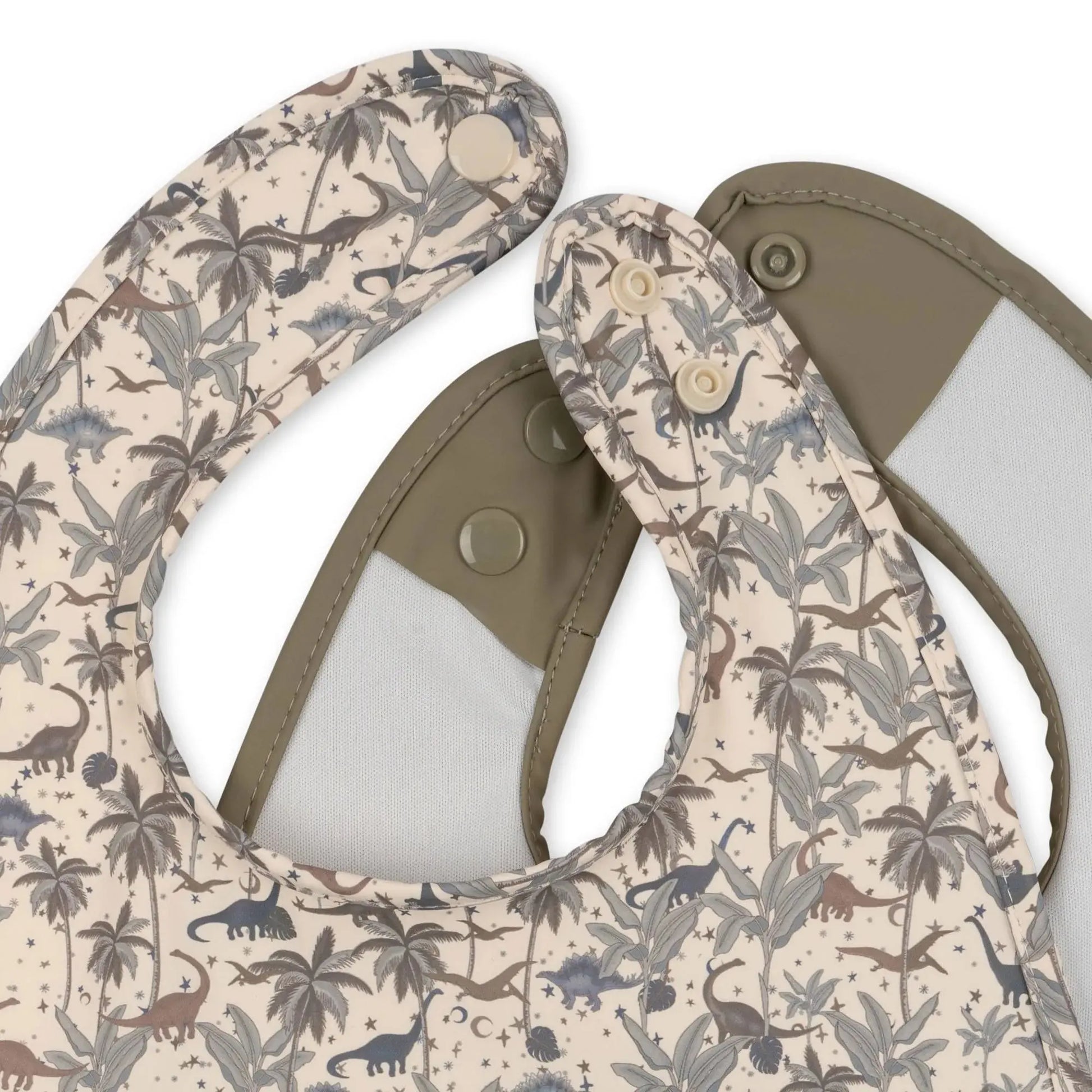 2 pack dinner bib - dino blue/overland trek Konges Slojd