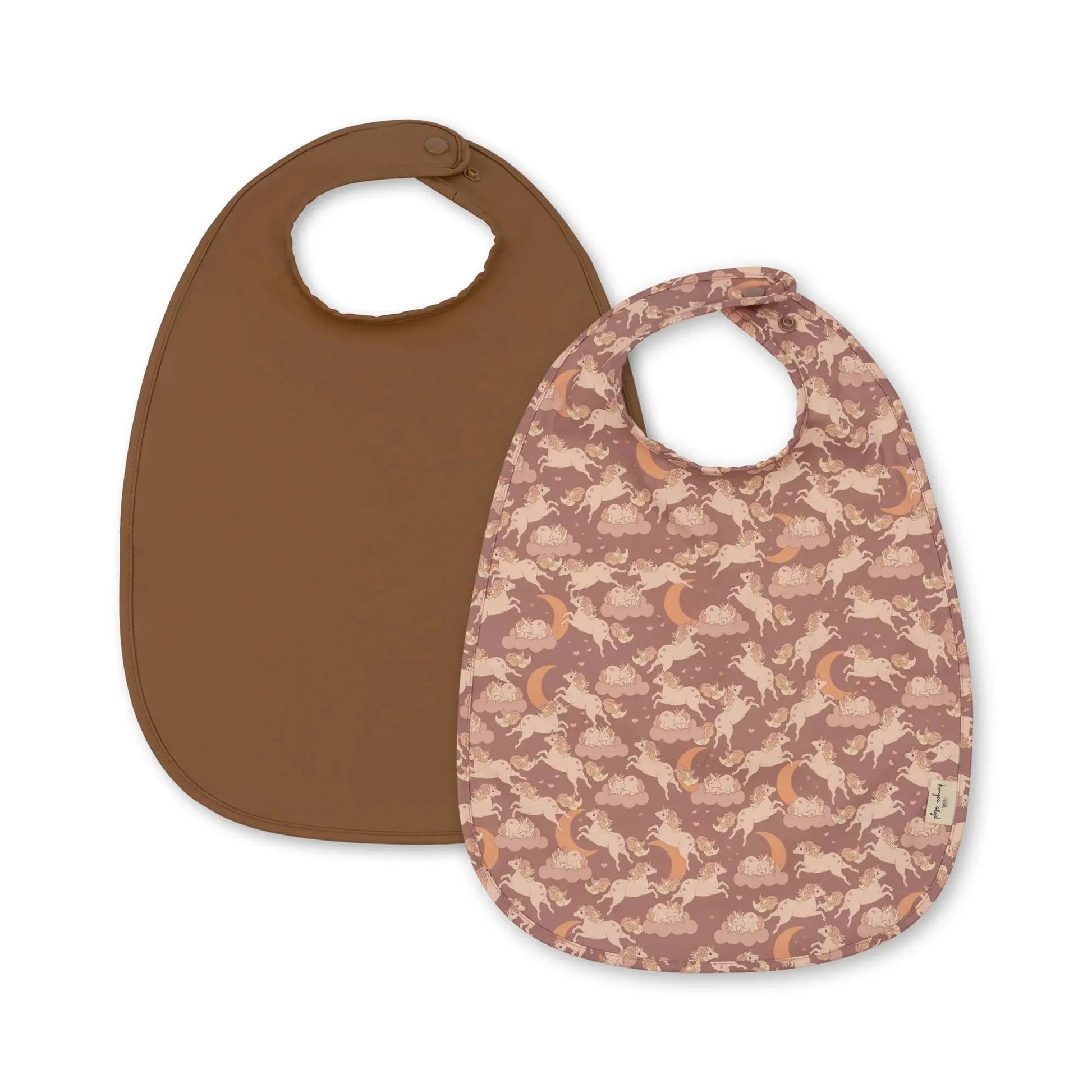 2 pack dinner bib - unicorn blush/toasted coconut Konges Slojd