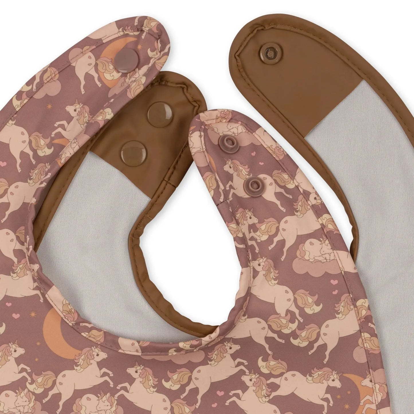 2 pack dinner bib - unicorn blush/toasted coconut Konges Slojd