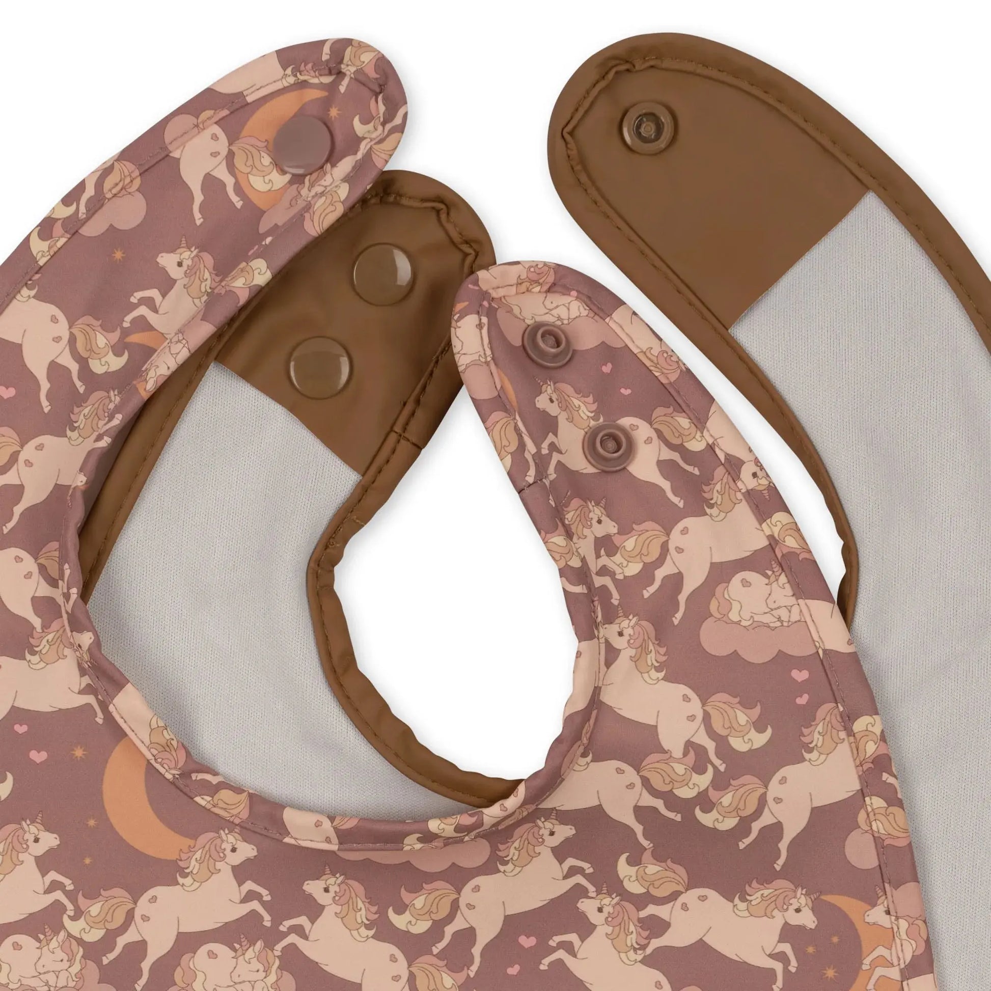 2 pack dinner bib - unicorn blush/toasted coconut Konges Slojd