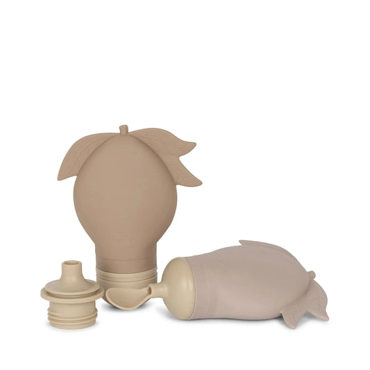 2 pack silicone smoothie bag - lilac/shitake Konges Slojd