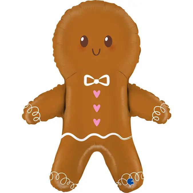 33" Cute Gingerbread Man Foil Balloon thepartyville