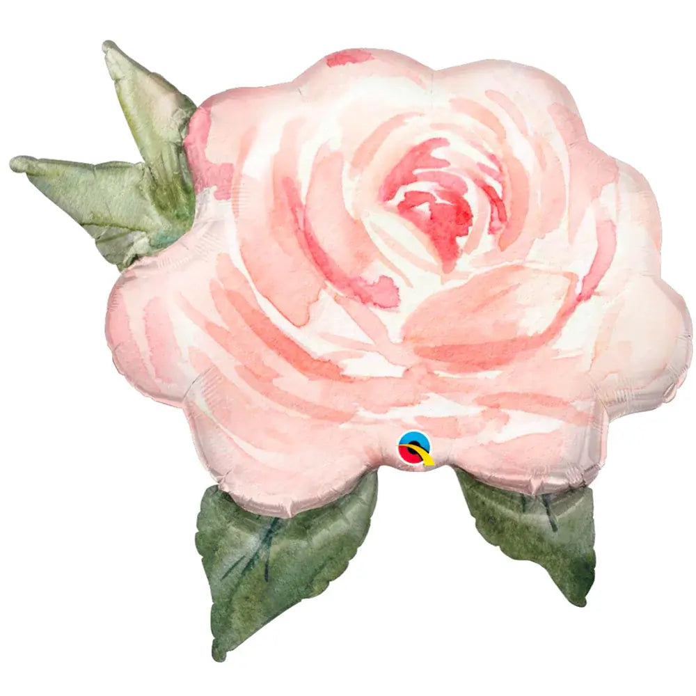 36 inch PINK WATERCOLOR ROSE thepartyville