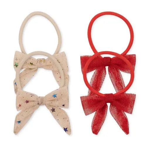 4-pack tulle bowie elastic - multi star/red Konges Slojd