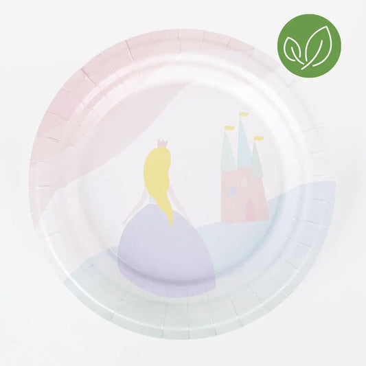 8 assiettes en papier princesse My Little Day