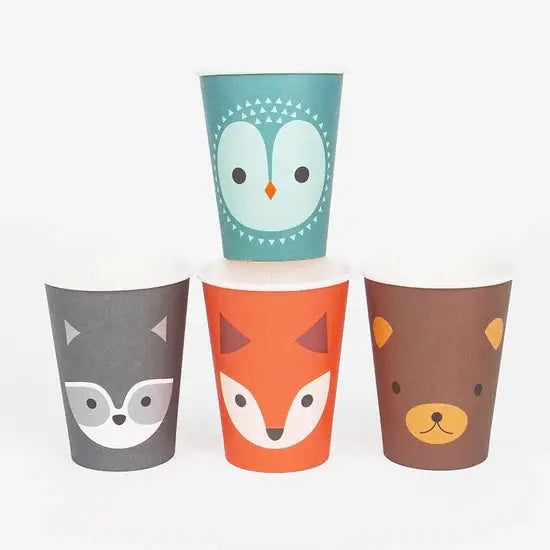 8 forest animal cups My Little Day