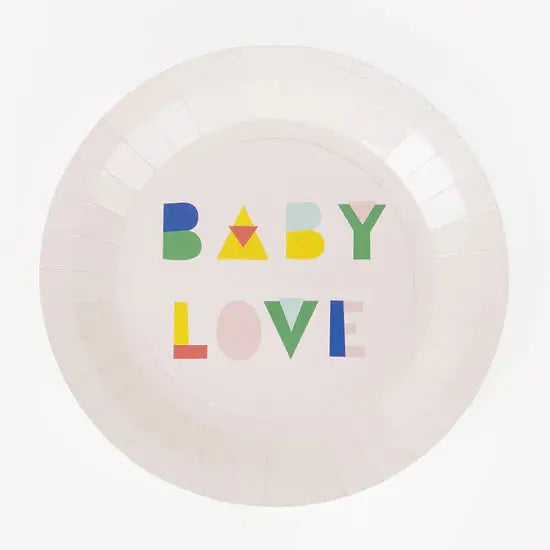 8 nude baby shower plates My Little Day