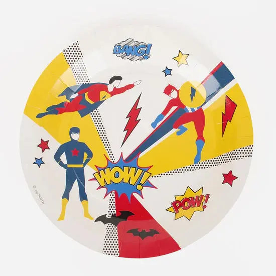 8 superhero plates My Little Day