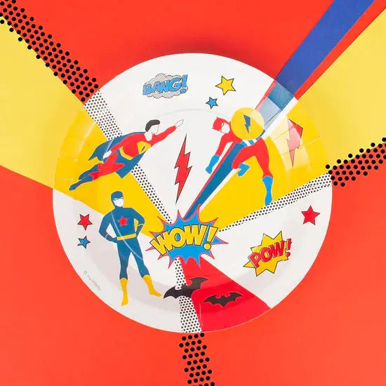 8 superhero plates My Little Day
