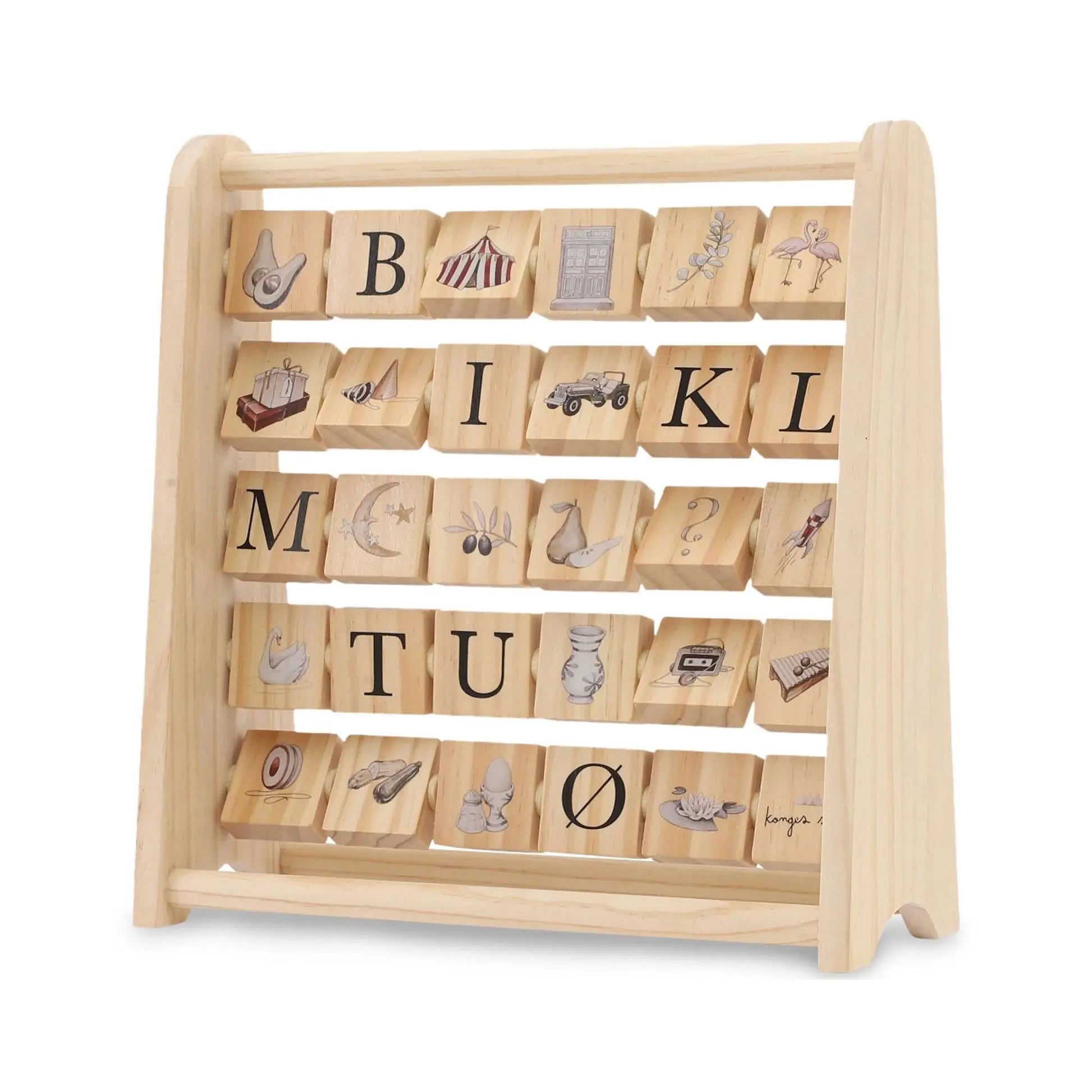 ABC Wooden Block Frame - Multi Konges Slojd