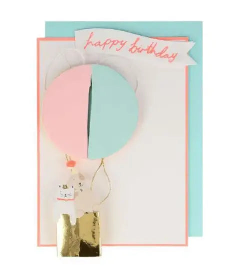 Air Balloon Happy Birthday Greeting Card Meri Meri
