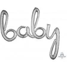 Air fill baby script balloon banner Anagram