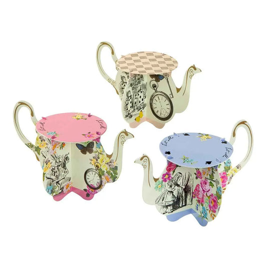 Alice in Wonderland Teapot Cake Stands - 6 Pack Talking Tables