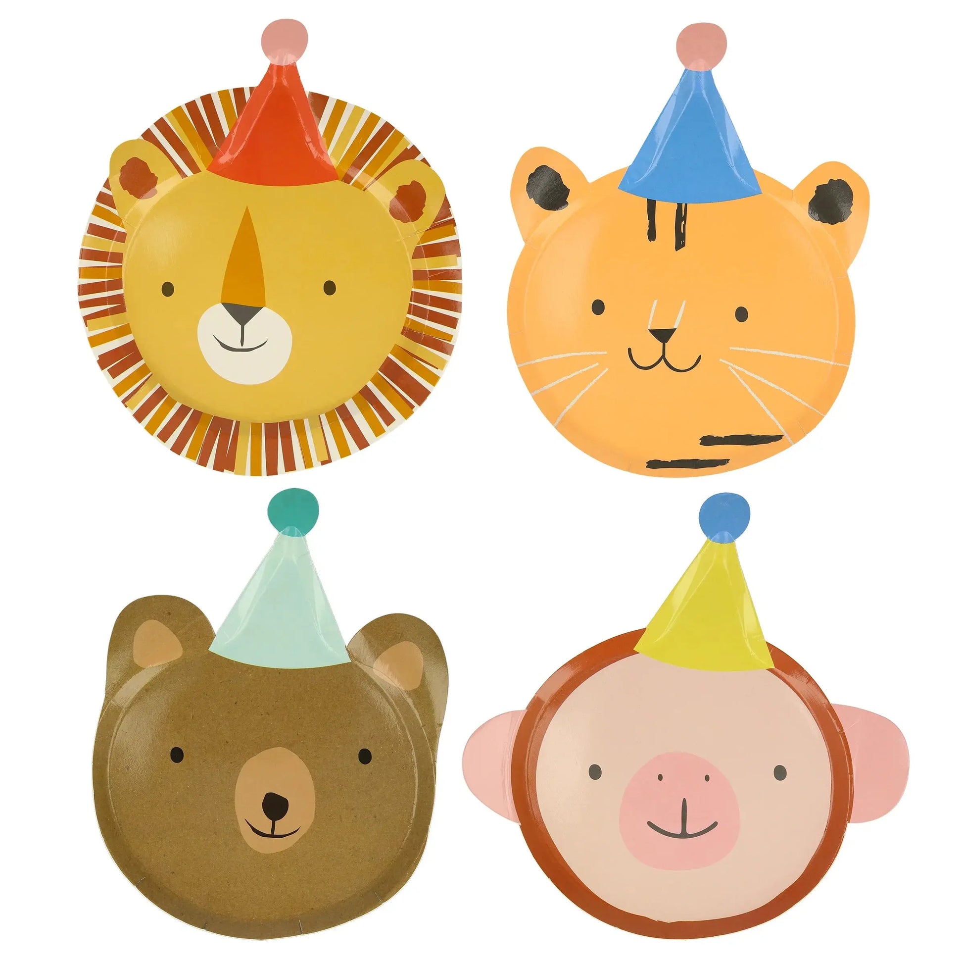 Animal Parade Die Cut Plates (x 8) Meri Meri
