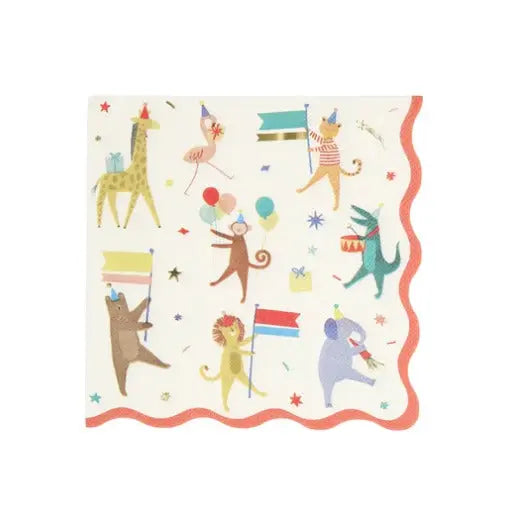 Animal Parade Large Napkins (x 16) Meri Meri