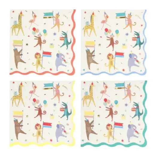 Animal Parade Large Napkins (x 16) Meri Meri