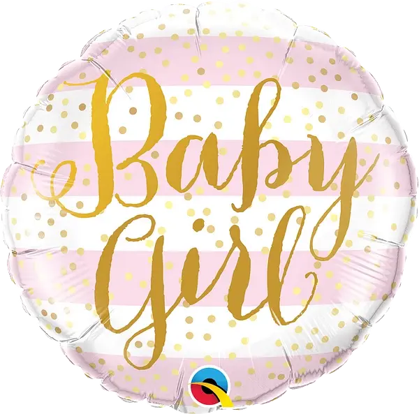 Baby Girl Pink Stripes qualatex