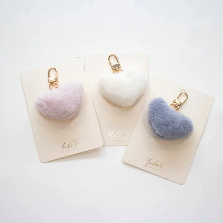 Bag jewelry - Pink pompoms Yuko. B