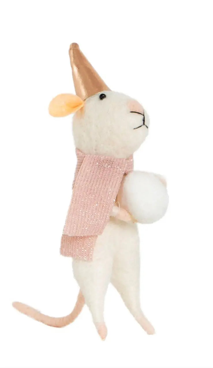 Ball Mouse Felt Decoration Assorted SASS AND BELLE