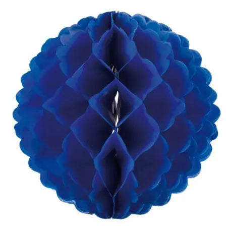 Ballons Plus Bleu roy Boule papier alvéolé 25 cm cotillons Alsace