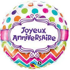 Balloon Joyeux Anniversaire qualatex