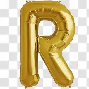 Balloon Party Gas Gold Letter "R" qualatex