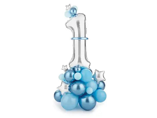 Balloon bouquet number "1", blue Partydeco