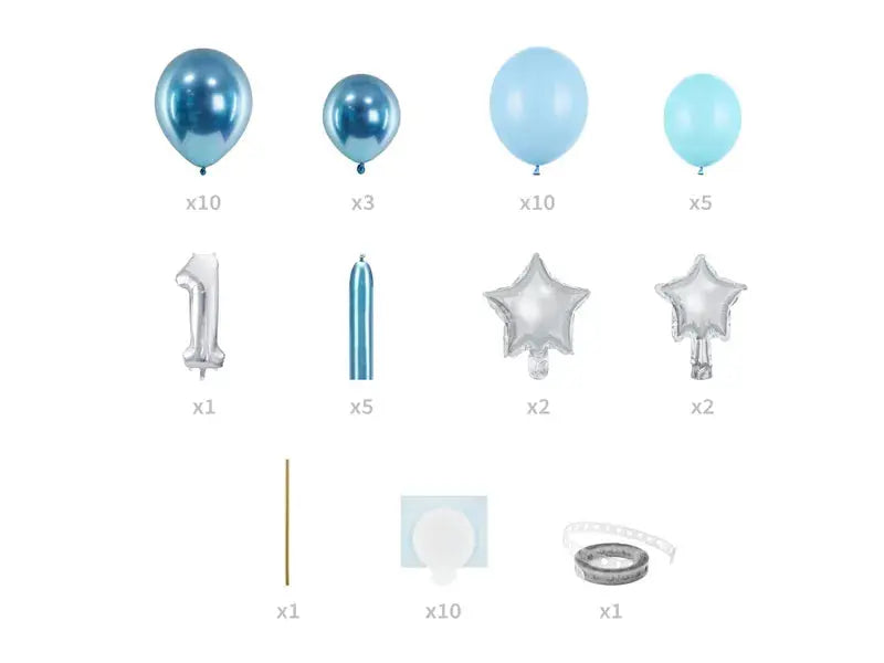 Balloon bouquet number "1", blue Partydeco