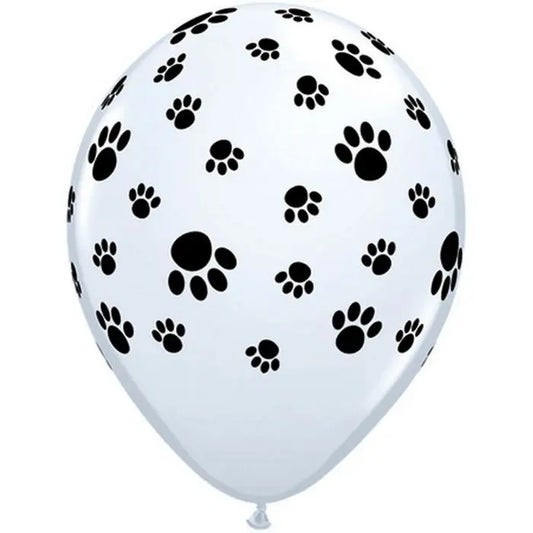 Balloons 11″ Paw Prints White – Qualatex qualatex
