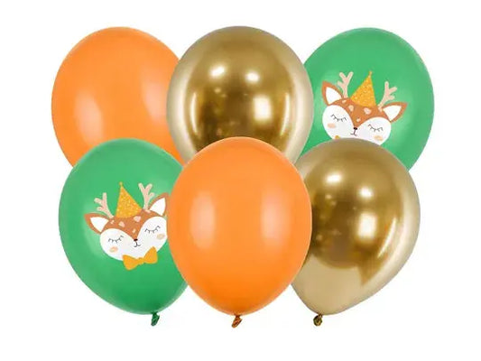Balloons 30 cm Deer mix Partydeco