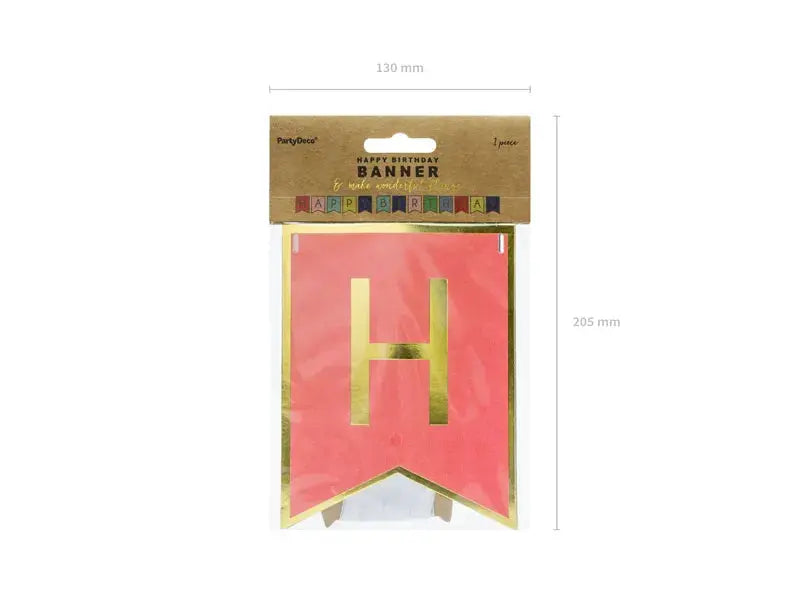 Banner Happy Birthday, mix Partydeco