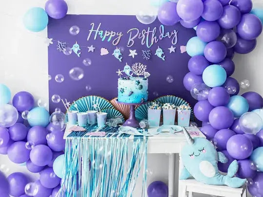 Banner happy birthday, iridescent Partydeco