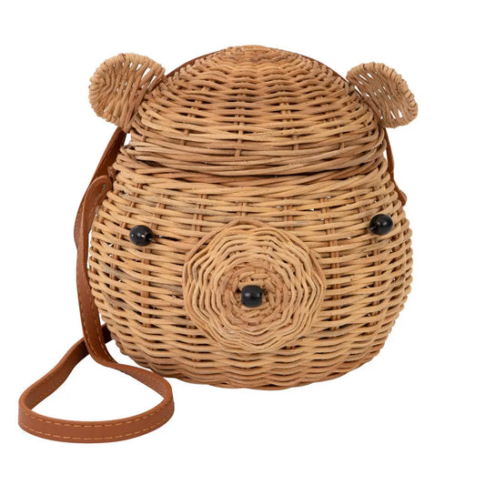 Bear rattan bag Meri Meri