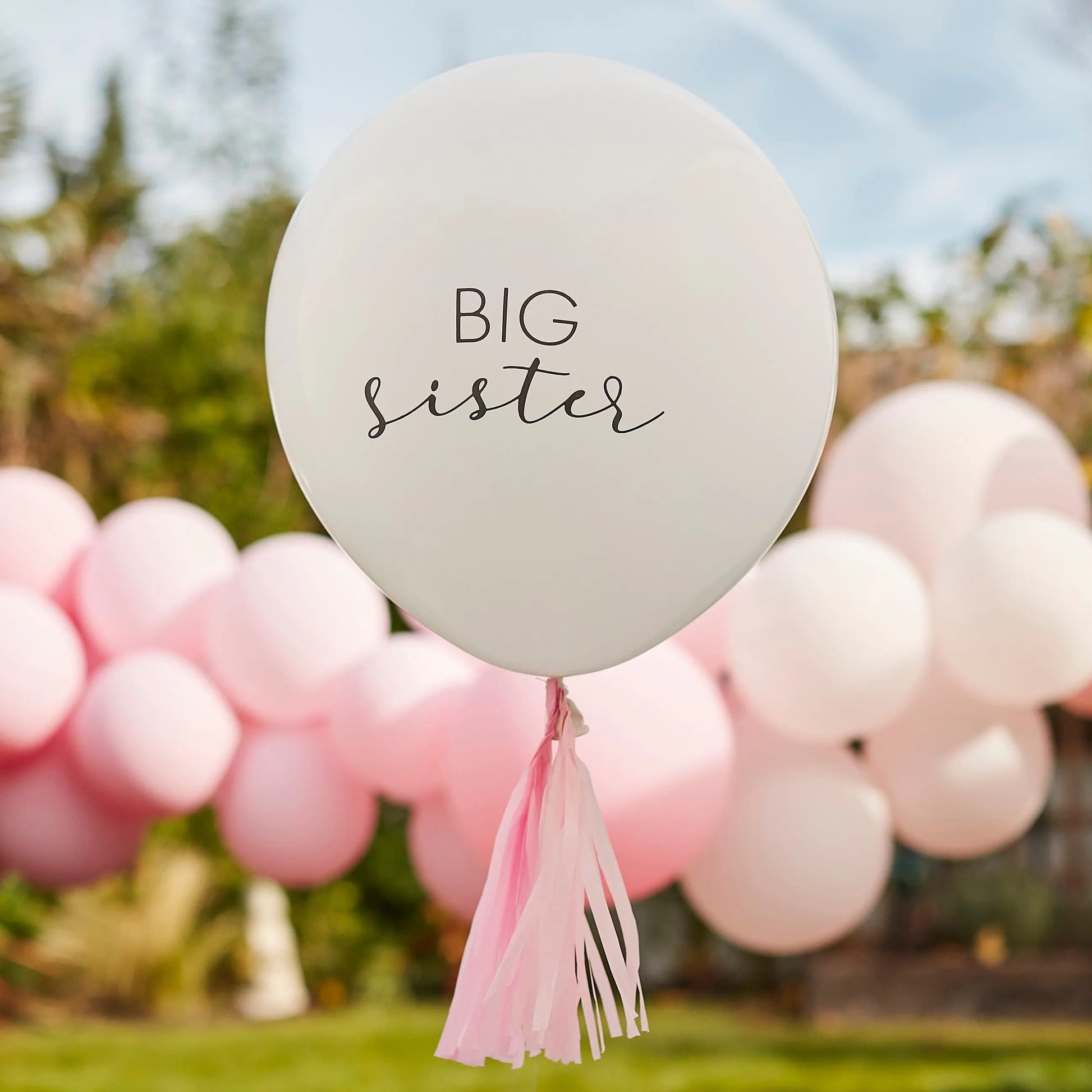 Big Sister Balloon with Pink Tassels Ginger Ray