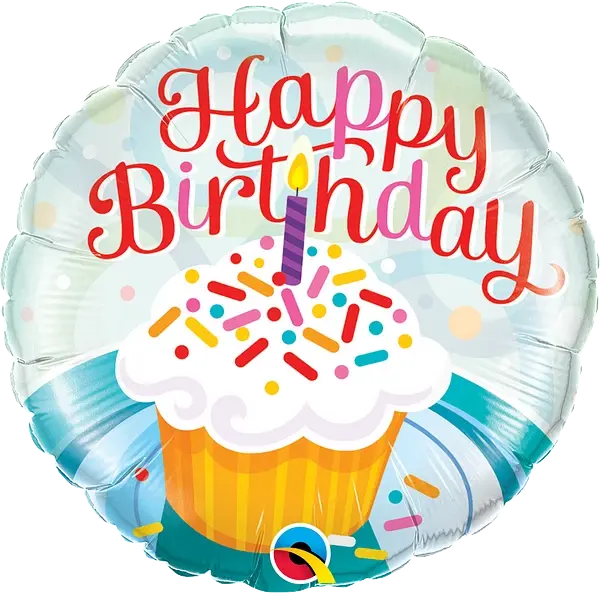 Birthday Cupcake & Sprinkles Foil Balloon qualatex