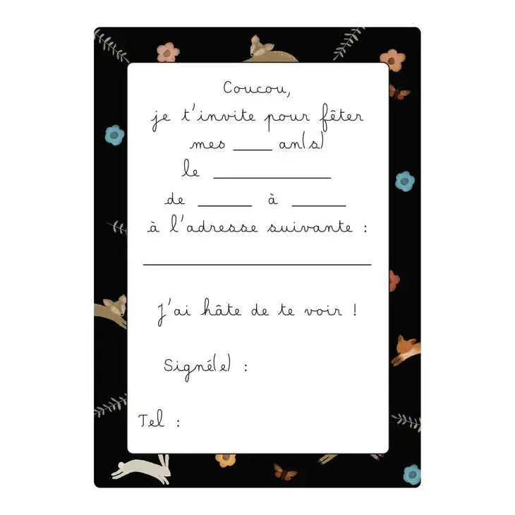 Black Forest Invitation Card Papier Poetic