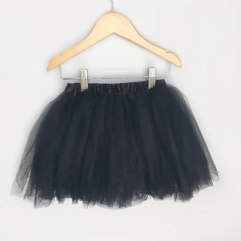 Black Knee Length Tulle Skirt Faire