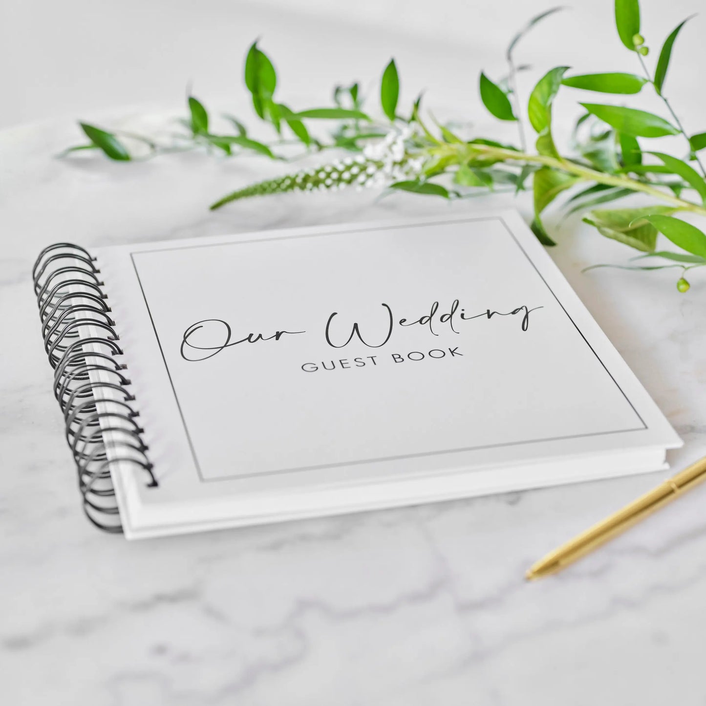 Black and White Wedding Guest Book Ginger Ray