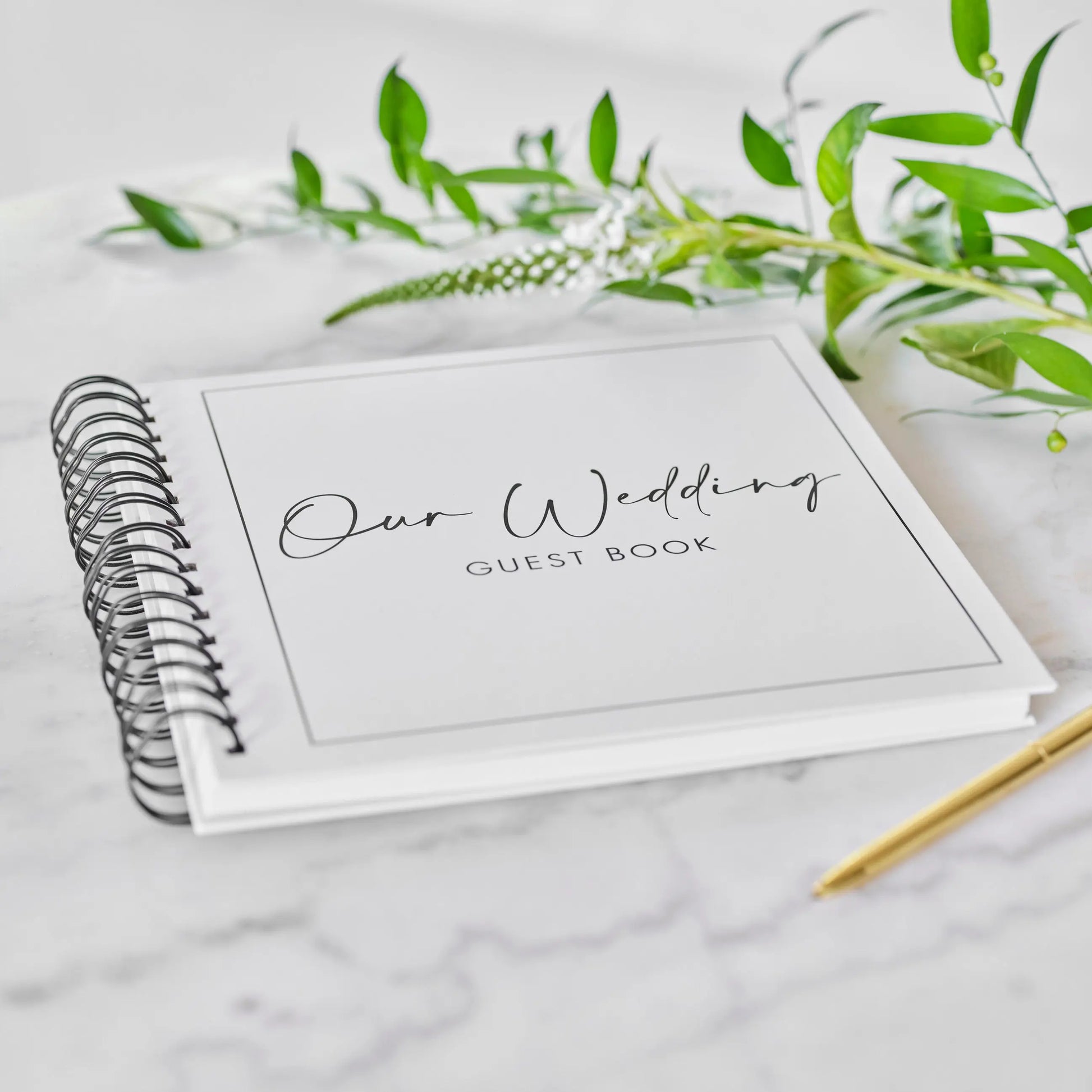 Black and White Wedding Guest Book Ginger Ray